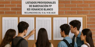 Admisión FP. Listados provisionales de baremación y plazo de reclamación