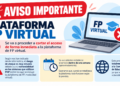 Aviso importante: interrupción temporal del acceso a la plataforma de FP Virtual
